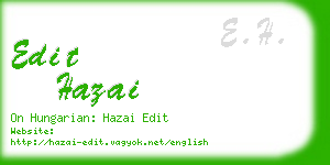 edit hazai business card